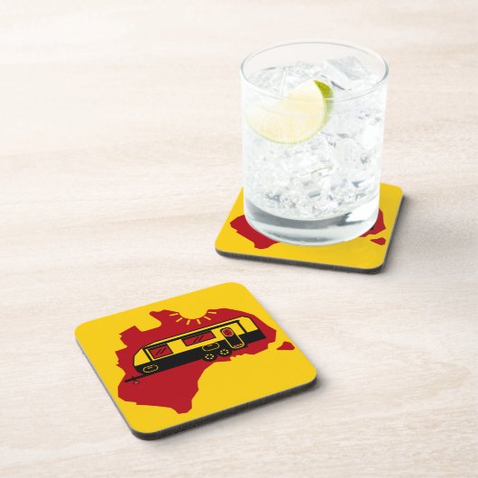 Australisches Caravan-Camping Getränkeuntersetzer (Rechte Seite)