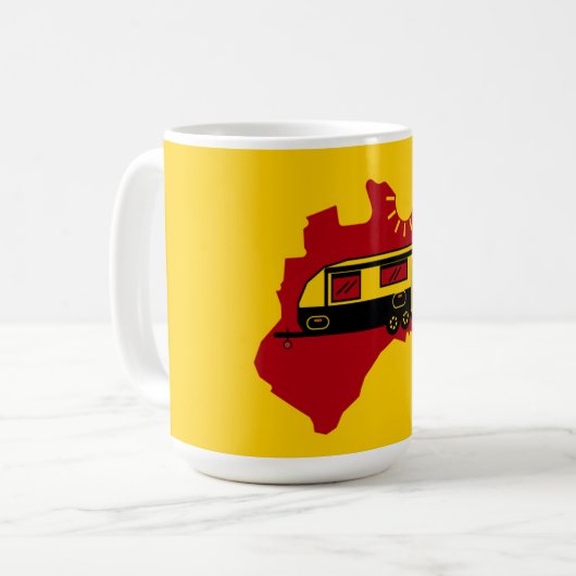 Australisches Caravan-Camping Kaffeetasse (Vorderseite Links)