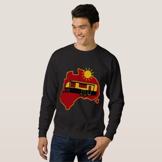Australisches Caravan-Camping Sweatshirt (Vorne ganz)