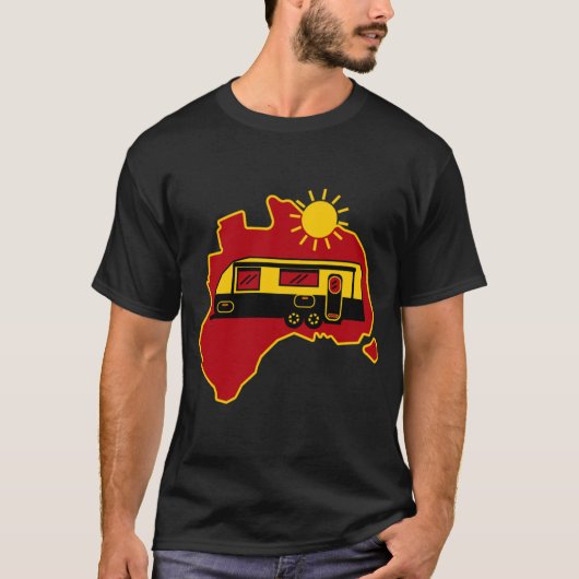 Australisches Caravan-Camping T-Shirt (Vorderseite)