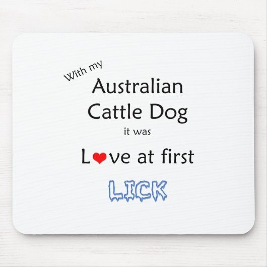 Australisches Cattle Dog Lick Design Mousepad (Vorne)