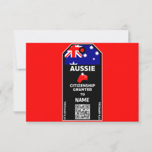 Australisches Citizenship Party Herzlichen Glückwu Dankeskarte