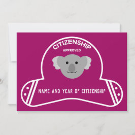 Australisches Citizenship Party Herzlichen Glückwu Dankeskarte