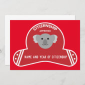 Australisches Citizenship Party Herzlichen Glückwu Dankeskarte (Vorne/Hinten)