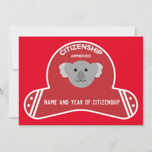 Australisches Citizenship Party Herzlichen Glückwu Dankeskarte