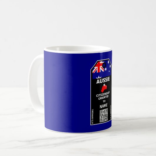 Australisches Citizenship Party Herzlichen Glückwu Kaffeetasse (Vorderseite Links)
