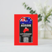 Australisches Citizenship Party Herzlichen Glückwu Postkarte (Stehend Vorderseite)