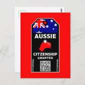 Australisches Citizenship Party Herzlichen Glückwu Postkarte (Vorne/Hinten)