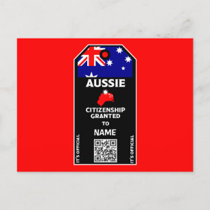 Australisches Citizenship Party Herzlichen Glückwu Postkarte