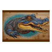 Australisches Crocodile Art Design Poster (Vorderseite)