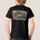 Australisches Crocodile Art Design Tri-Blend Shirt (Rückseite)
