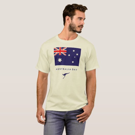 Australisches Day Flag Tshirt (Vorne ganz)