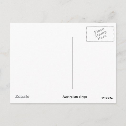 Australisches dingo Postkarte (Rückseite)