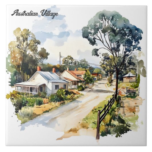 Australisches Dorf Fliese (Vorderseite)