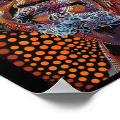 Australisches Dot Art Portrait Artwork of Poster (Ecke)