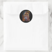 Australisches Dot Art Portrait Artwork of Runder Aufkleber (Tasche)