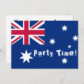 Australisches Flag Party Anpassbare Einladungen (Vorne/Hinten)