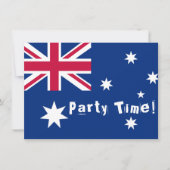 Australisches Flag Party Anpassbare Einladungen (Vorderseite)