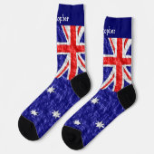 Australisches Flaggen-Design Socken (Linkes Detail)