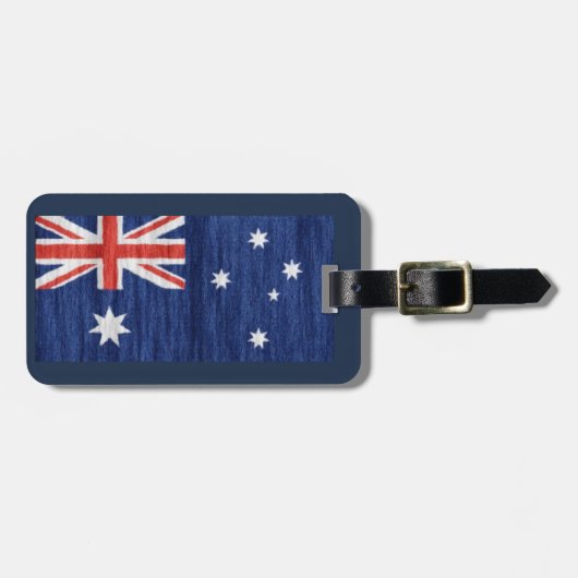 australisches Flaggendesign Thunder_Cove blau Gepäckanhänger (Vorderseite horizontal)