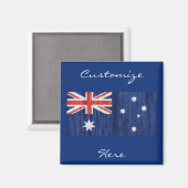 australisches Flaggendesign Thunder_Cove blau Magnet (Vorderseite/Rückseite)