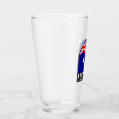 Australisches FlaggenEmblem gestört Vintag Glas (Rechts)