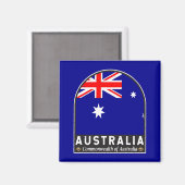 Australisches FlaggenEmblem gestört Vintag Magnet (Vorderseite/Rückseite)