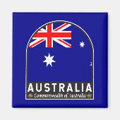 Australisches FlaggenEmblem gestört Vintag Magnet (Vorne)