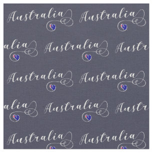 Australisches Flaggenherz, australisches Design Stoff