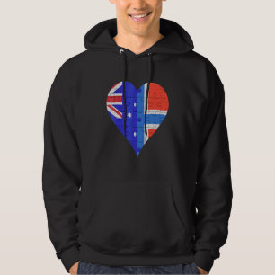 Australisches Flaggenherz Hoodie