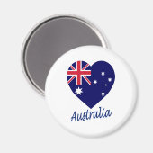 Australisches Flaggenherz Magnet (Vorderseite/Rückseite)