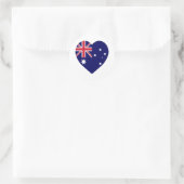 Australisches Flaggenherz Runder Aufkleber (Tasche)