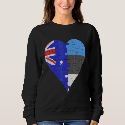 Australisches Flaggenherz Sweatshirt (Vorderseite)