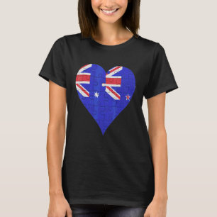 Australisches Flaggenherz T-Shirt