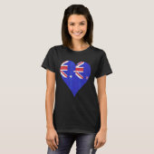 Australisches Flaggenherz T-Shirt (Vorne ganz)