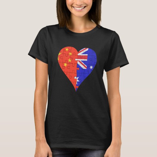 Australisches Flaggenherz T-Shirt (Vorderseite)