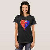 Australisches Flaggenherz T-Shirt (Vorne ganz)