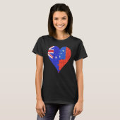 Australisches Flaggenherz T-Shirt (Vorne ganz)