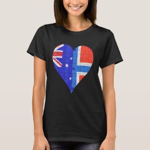 Australisches Flaggenherz T-Shirt