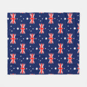 Australisches Flaggenmuster Fleecedecke (Vorderseite (Horizontal))