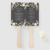 Australisches Floral Rustic Wedding Gray Programm Fächer (Vorne und Hinten)