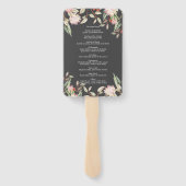 Australisches Floral Rustic Wedding Gray Programm Fächer (Rückseite)