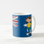 Australisches Fußball-Mädchen 4 Kaffeetasse (VorderseiteRechts)