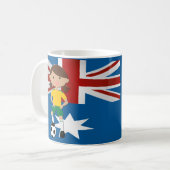 Australisches Fußball-Mädchen 4 Kaffeetasse (Vorderseite Links)