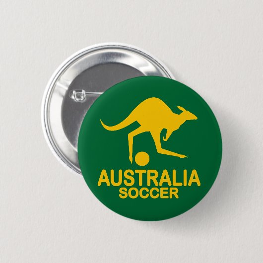 Australisches Fußballgelb Button (Vorne & Hinten)