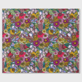 Australisches Gartenmuster für die Summer Wildblum Geschenkpapier (Flach)