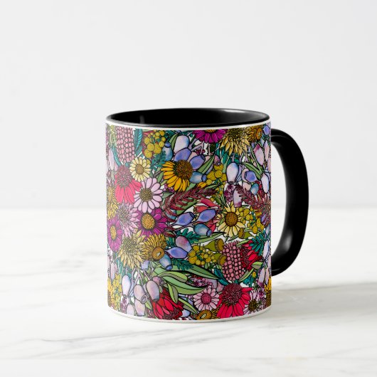 Australisches Gartenmuster für die Summer Wildblum Tasse (VorderseiteRechts)
