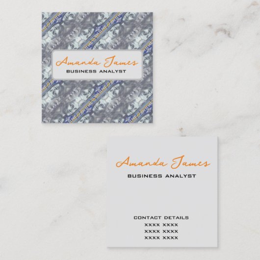 australisches Geldmuster Quadratische Visitenkarte (Vorne/Hinten)