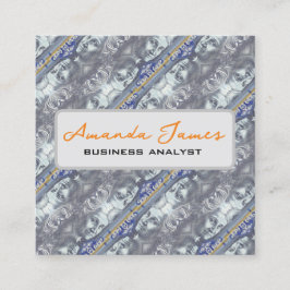 australisches Geldmuster Quadratische Visitenkarte