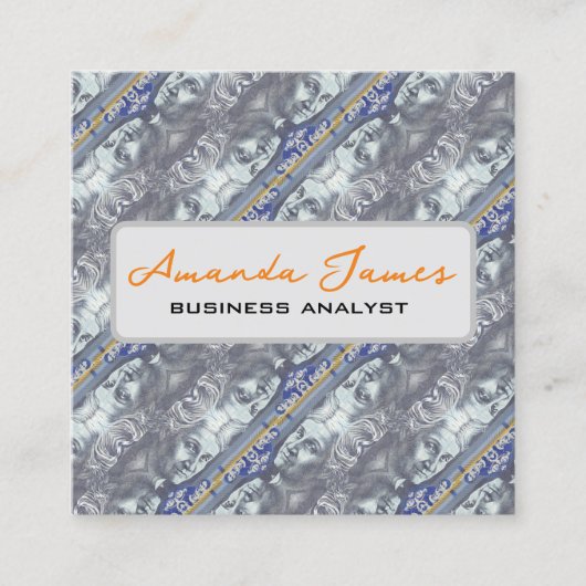 australisches Geldmuster Quadratische Visitenkarte (Vorderseite)